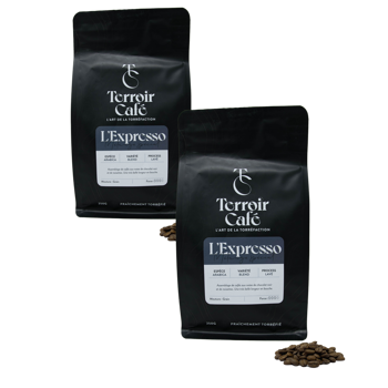 Café En Grain Terroir Cafe Terroir Cafe La Composition D Espresso 1Kg - 1 Kg - Pack 2 × Grains Pochette 1 kg