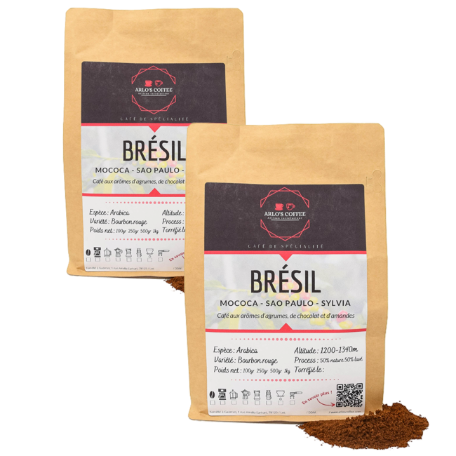Arlo's Coffee - Bresil Moulu Piston French Press- 500 G by ARLO'S COFFEE