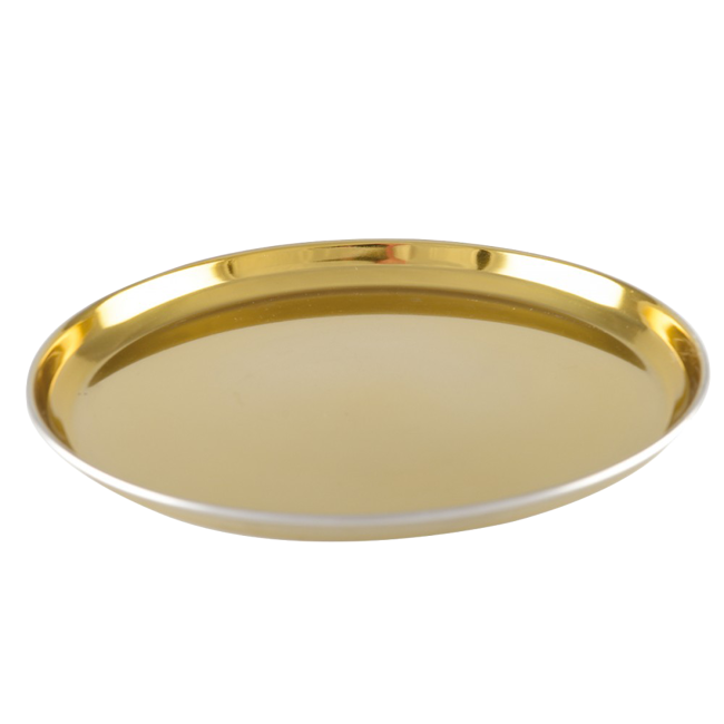 Piatto dessert in metallo dorato 21 cm - set di 6 by Aulica