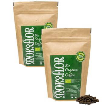 Miscela 100% Arabica Bio - Caffè in grani 1 kg - Pack 2 × Chicchi Bustina 1 kg