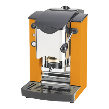 FABER Kaffeepadmaschine - Slot Inox Schwarz Orange 1,3 l - ESE (44mm) kompatibel