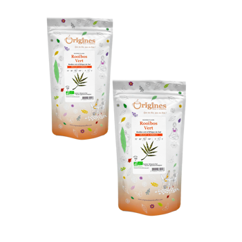 Lose Rooïbos Vert Afrique du Sud - 1kg - Pack 2 × Beutel 1 kg