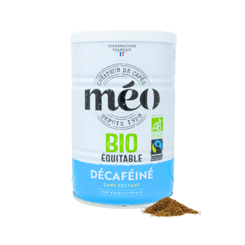 Gemahlener Kaffee - Fairtrade Bio Entkoffeiniert - 250 gr. - Mahlgrad Espresso Metall-Box 250 g