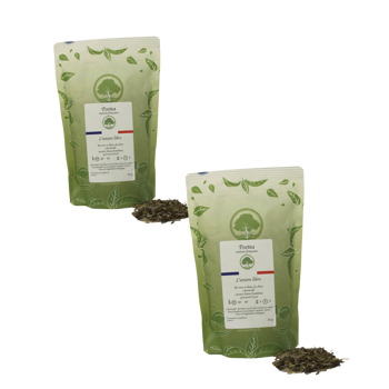 Combinazione di Tè verde, Tè bianco, Fragola e Menta  -80g - Pack 2 × Bustina 80 g
