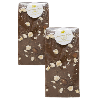 Cioccolato al latte (Senza zucchero) - Lino e Nocciole - Pack 2 × Tavoletta 100 g