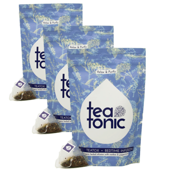 Teatonic Teatox Bedtime Infusion 14 Jours Infusettes 35 G - Pack 3 × Sachets de thé 35 g