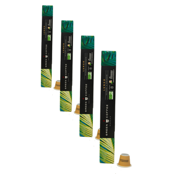 Capsules Lungo BIO compatibles nespresso. - Pack 4 × Capsules 100% biodégradables compatibles avec Nespresso.