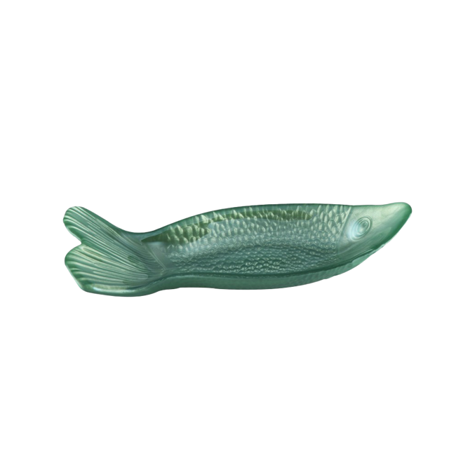 Coppetta di vetro blu chiaro a forma di piccolo pesce by Aulica