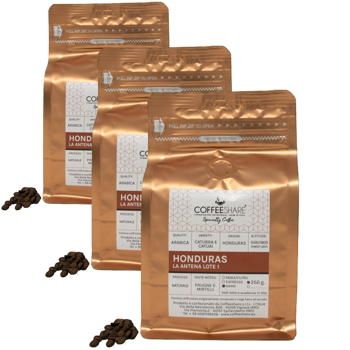 Café dell'Honduras - La Antena - Pack 3 × Chicchi Bustina 250 g