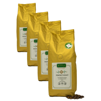 Caffè in grani - Notte perfetta Caffè decaffeinato - 500g - Pack 4 × Chicchi Bustina 500 g