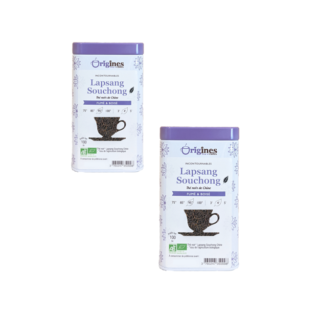 Origines Tea&Coffee The Noir Bio En - Lapsang Souchong Chine 100G Canette 100 G by Origines Tea&Coffee