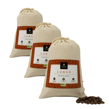 Grains De Café Green Coffee Monaco - Lungo - Pack 3 × Grains de café biologique de haute qualité.