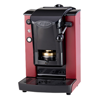 FABER Kaffeepadmaschine - Slot Plast Borgogna, Messing 1,3 l - Pack 2 × ESE (44mm) kompatibel