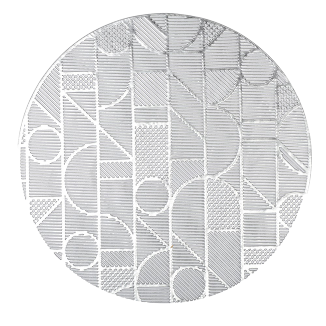 Platzset mit Geometrischem Muste - Silber - 6er Set by Aulica