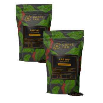 Caffè in grani - Miscela Specialty LAB 100 - 250g - Pack 2 × Chicchi Bustina 250 g