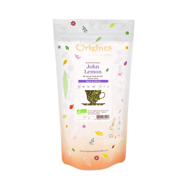 Origines Tea&Coffee The Vert Bio En Vrac John Lemon Coree Du Sud 1Kg Fleur De The 1 Kg by Origines Tea&Coffee