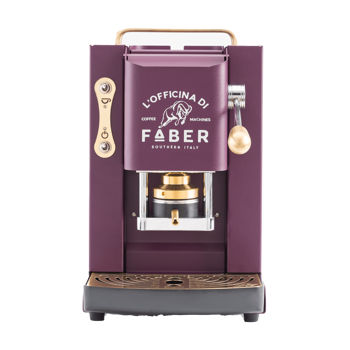 FABER Macchina da Caffè a cialde - Pro Deluxe Violet Purple & Brass Ramato 1,3 l - compatibile ESE (44mm)