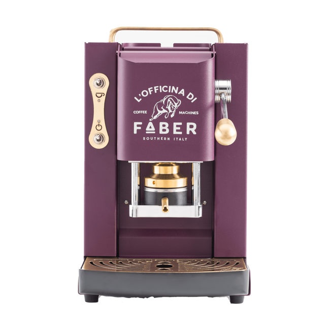 FABER Kaffeepadmaschine - Pro Deluxe Violet Purple & Brass, Kupfer 1,3 l by Faber