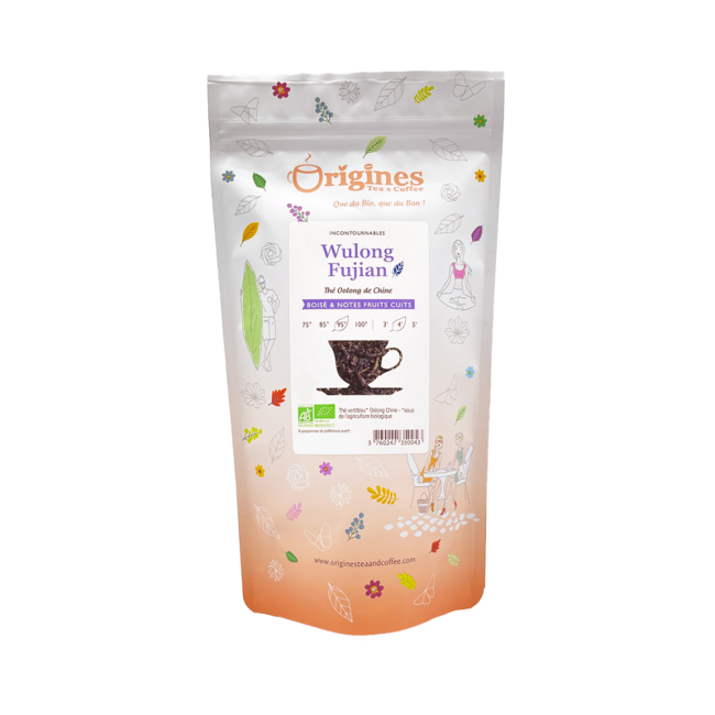 Origines Tea&Coffee The Bleu Bio En Vrac Wulong Fujian Chine 500G Fleur De The 500 G by Origines Tea&Coffee