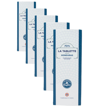 Les Copains De Bastien Tablette Pure Origine Honduras 70 25G Tablette 25 G - Pack 5 × Tablette 25 g