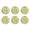 Set aus 6 Glasuntersetzern im Zitronen-Design by Aulica