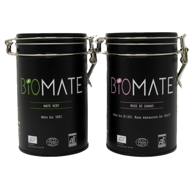 Biomaté Duo Decouverte Mate Vert Rose De Damas Box Decouverte Cadeau 300 G by Biomaté