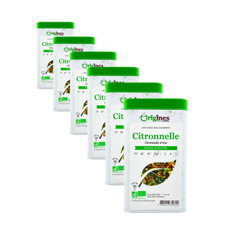 Infusion Bio Citronnelle Metall-Box - 80g - Pack 6 × Metall-Box 80 g