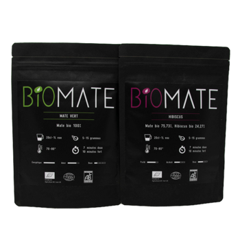 Biomaté Duo Decouverte Mate Vert Hibiscus Box Decouverte Cadeau 100 G - Coffret découverte 100 g