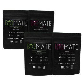 Endeckerpaar: Grüner Mate & Hibiskus - Pack 2 × Entdecker Paket 100 g