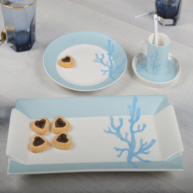 Dritter Produktbild Kuchenplatte Blau Koralle by Aulica