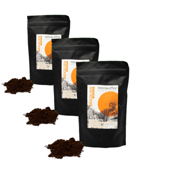 Brasile - Länderkaffee - Pack 3 × Macinatura Filtro Bustina 500 g