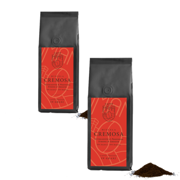 Caffè macinato - Miscela Cremosa - 250g - Pack 2 × Macinatura Espresso Pacchetto 250 g
