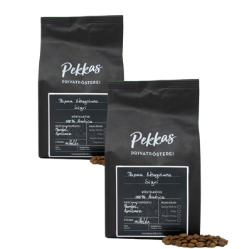 Café En Grain Pekkas Privatrösterei Papouasie Nouvelle Guinee Sigri - 1 Kg - Pack 2 × Grains Pochette 1 kg