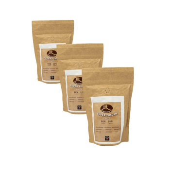 Caffè macinato - Blend Super Tuscan 90/10 - Espresso 250g - Pack 3 × Macinatura Espresso Bustina 250 g