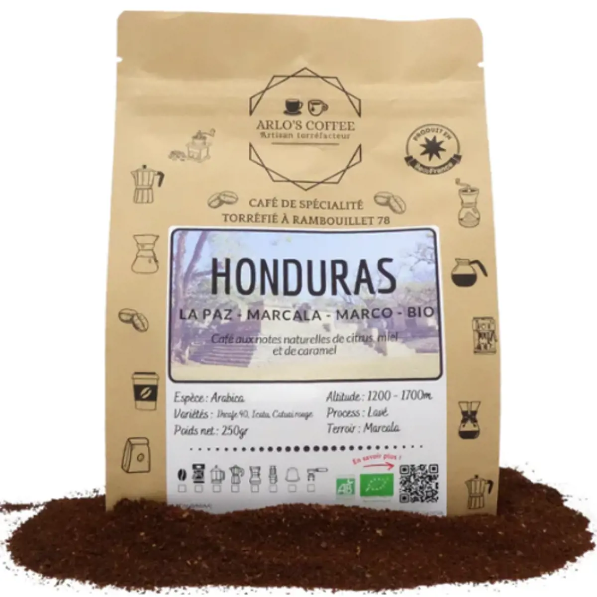 Arlo's Coffee - Honduras Moulu Espresso- 250 G by ARLO'S COFFEE