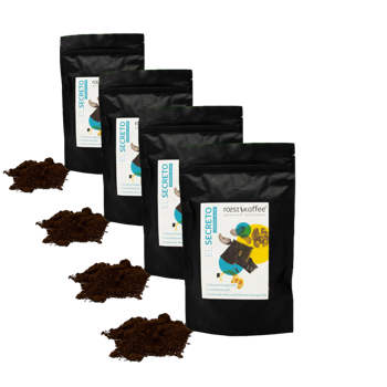 Roestkaffee El Secreto Espresso Blend Moulu Italien Moka- 500 G - Pack 4 × Moulu Moka Pochette 500 g