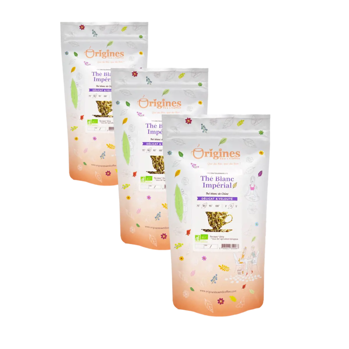 Origines Tea&Coffee The Blanc Bio En Sachet Imperial Chine 50G - 50 G by Origines Tea&Coffee