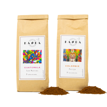 Kaoba Cafe Moulu Guatemala San Marcos Et Colombie Perija 2X250G Moulu Aeropress - 500 G - Moulu Aeropress Pochette 500 g
