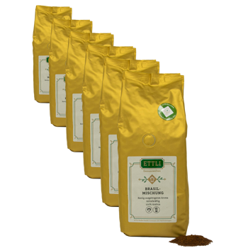 Caffè macinato - Miscela Brasile - 250g - Pack 6 × Macinatura Espresso Bustina 250 g