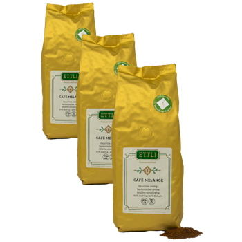 Kaffeepulver - Café Melange - 250g - Pack 3 × Mahlgrad Filter Beutel 250 g