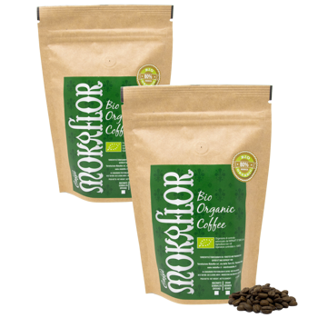 Miscela 80/20 Bio - Caffè in grani 1 kg - Pack 2 × Chicchi Bustina 1 kg