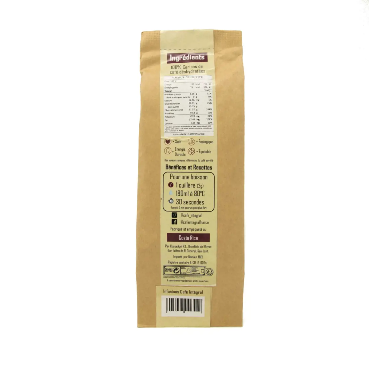 Deuxième image du produit Café Intégral Cafe Integral Infusion De Cafe Non Torrefie- 50 G by Café Intégral