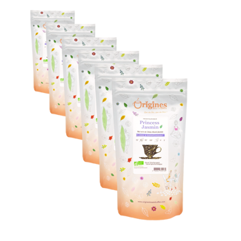 Grüner Tee Bio im Beutel - Princess Jasmin Chine  - 100g - Pack 6 × Beutel 100 g