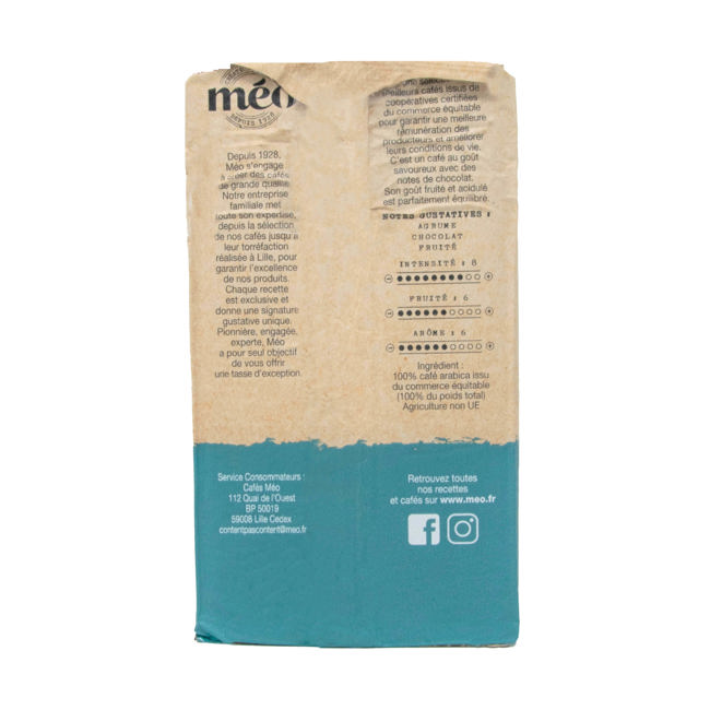 Zweiter Produktbild Gemahlener Kaffee - Fair Trade - 250 gr. by Café Méo