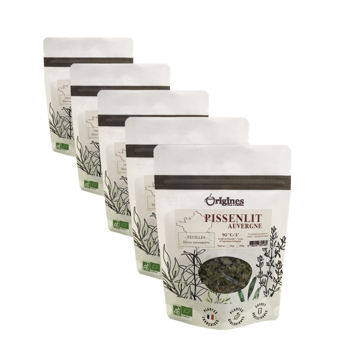 Origines Tea&Coffee Infusion Bio Pissenlit Feuilles Coupees Sachet 50G Sachets De The 50 G - Pack 5 × Pochette 50 g