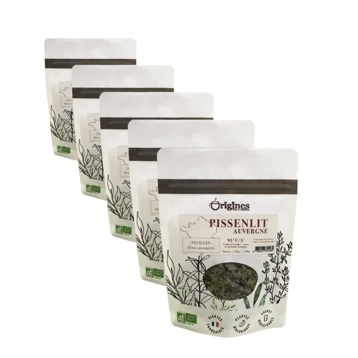 Origines Tea&Coffee Infusion Bio Pissenlit Feuilles Coupees Sachet 50G Sachets De The 50 G by Origines Tea&Coffee