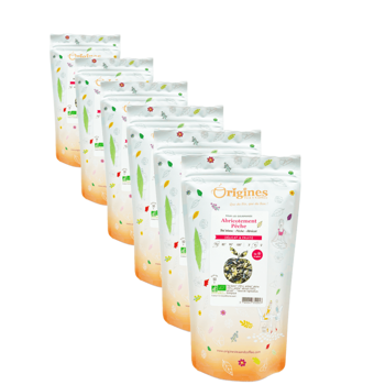 Tè Bianco Bio in busta - Abricotement Pêche Chine - 50g - Pack 6 × Bustina 50 g