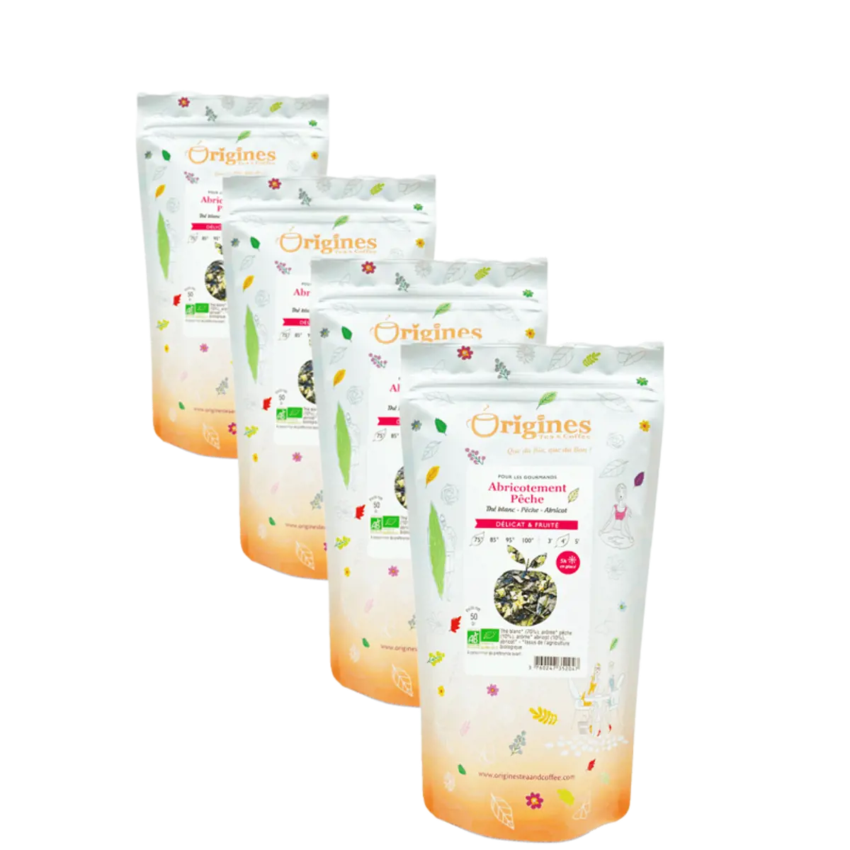 Origines Tea&Coffee The Blanc Bio En Sachet Abricotement Peche Chine 50G - 50 G by Origines Tea&Coffee