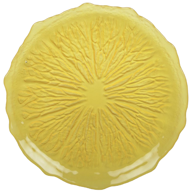Piatto da portata giallo 34 cm  - set di 6 by Aulica