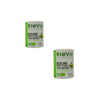 BIOVIA Poudre de feuilles de Stévia BIO Française - 50g - Pack 2 × Scatola di cartone 50 g